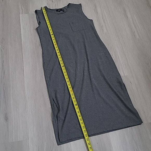 Theory gray muscle tank lagenlook dress med rubric quiet luxury old money soft - Picture 3 of 9